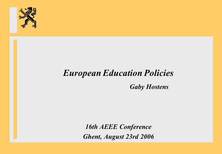 European Education Policies