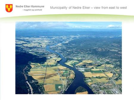 Municipality of Nedre Eiker – view from east to west.
