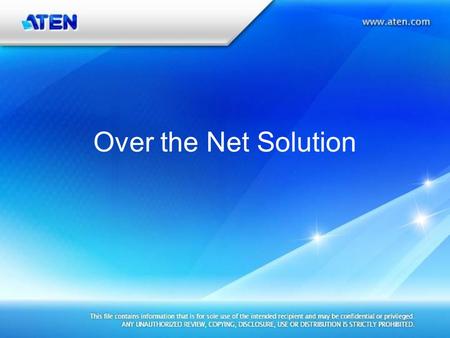 Over the Net Solution. KVM Over the Net KN4140v Front Rear KN4140v 4 (IP users) x 40 (Computers)