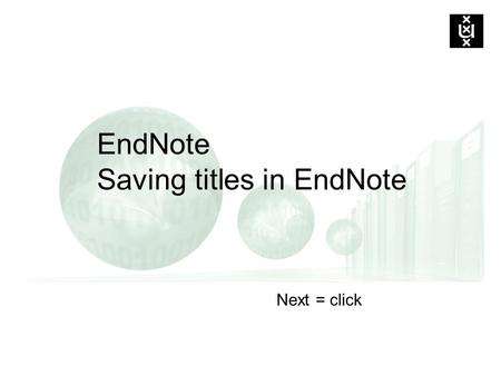 EndNote Saving titles in EndNote Next = click. To save titles from the Digital Library in EndNote …