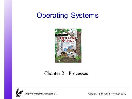 Operating Systems Operating Systems - Winter 2012 Chapter 2 - Processes Vrije Universiteit Amsterdam.