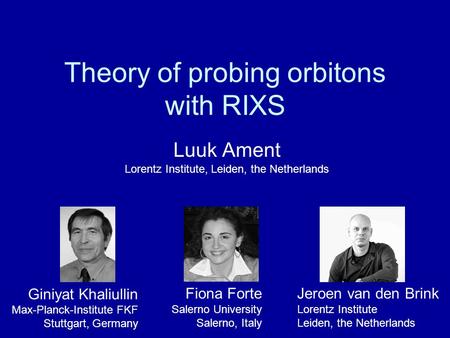 Theory of probing orbitons with RIXS