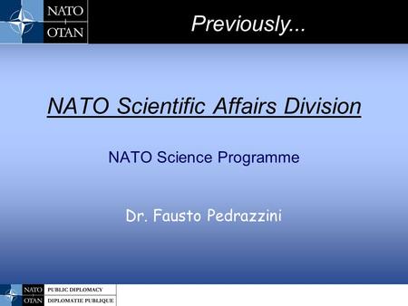 NATO Scientific Affairs Division