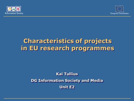 Characteristics of projects in EU research programmes