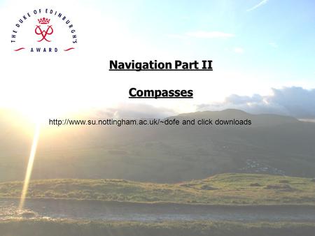 Navigation Part II Compasses