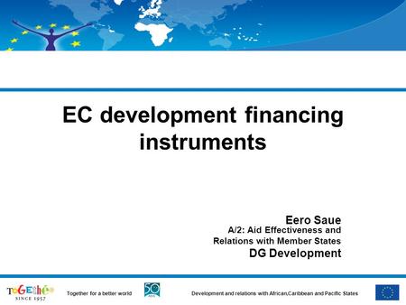 EC development financing instruments