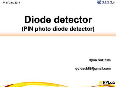 Diode detector (PIN photo diode detector)
