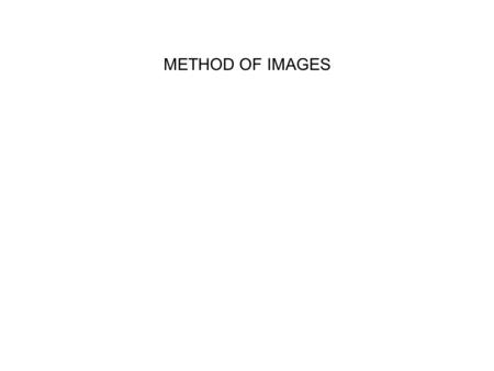 METHOD OF IMAGES. Class Activities: Method of Images.