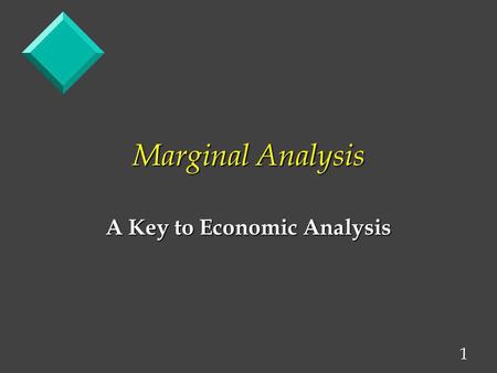 A Key to Economic Analysis