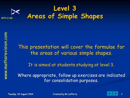 Level 3 Areas of Simple Shapes