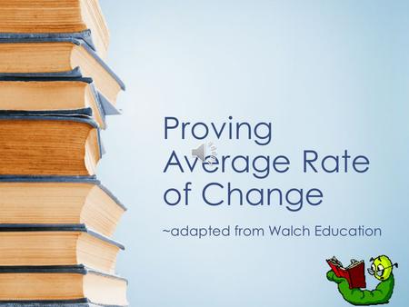 Proving Average Rate of Change