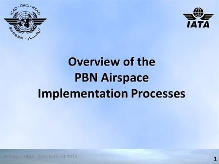 Overview of the PBN Airspace Implementation Processes