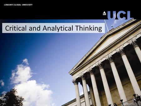 Critical and Analytical Thinking