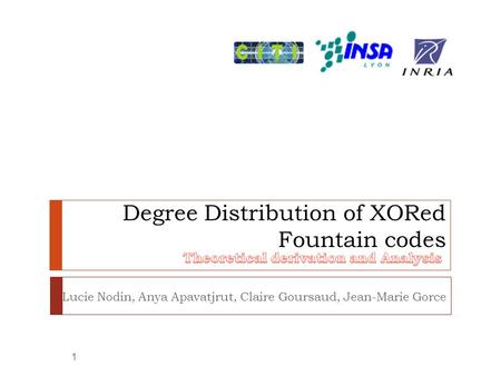 Degree Distribution of XORed Fountain codes