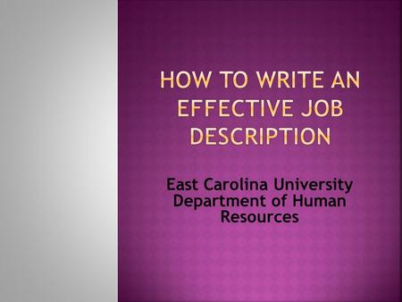 How to write an effective job description