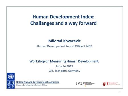 Human Development Index: Challanges and a way forward