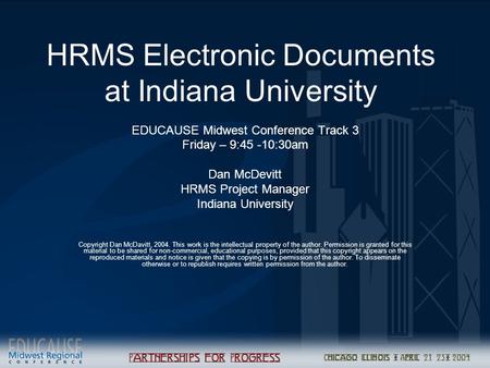HRMS Electronic Documents at Indiana University