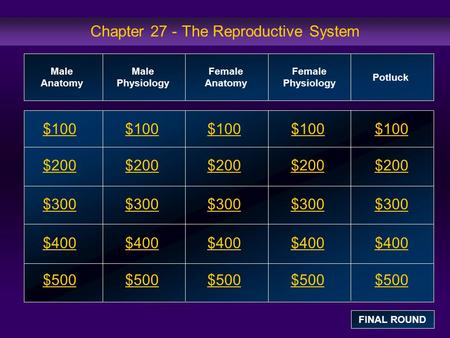 Chapter 27 - The Reproductive System