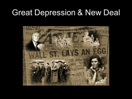 Great Depression & New Deal