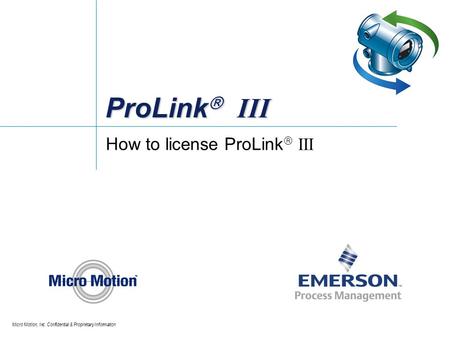 How to license ProLink III