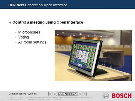 DCN Next Generation Open Interface