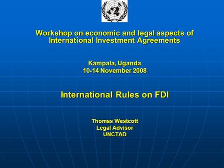 International Rules on FDI