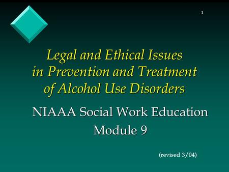 NIAAA Social Work Education Module 9