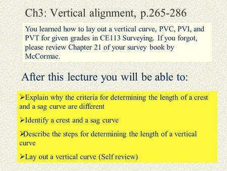 Ch3: Vertical alignment, p