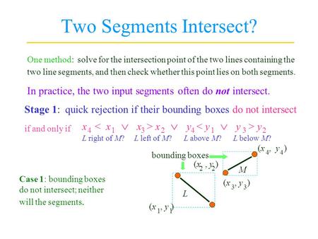 Two Segments Intersect?