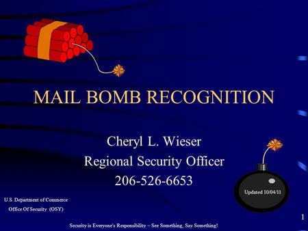 Cheryl L. Wieser Regional Security Officer