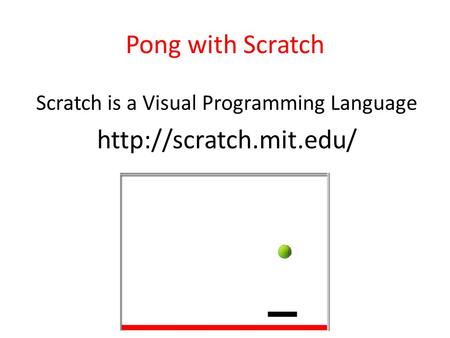 Scratch is a Visual Programming Language