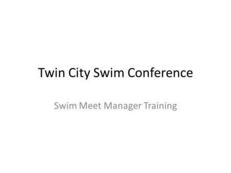 Twin City Swim Conference