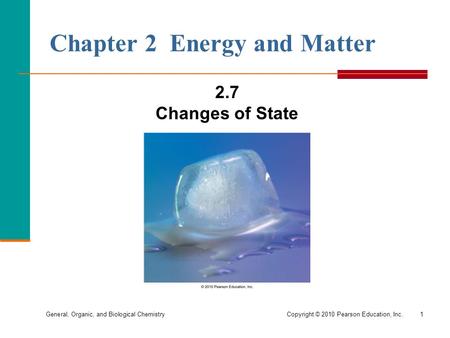 Chapter 2 Energy and Matter