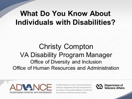What Do You Know About Individuals with Disabilities?