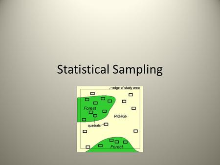 Statistical Sampling.