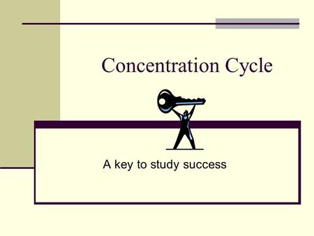 Concentration Cycle A key to study success.