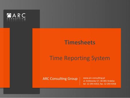 Timesheets Time Reporting System. Web-based application supporting the process of time reporting. Offered in SaaS model (Software as a Service) or standard.
