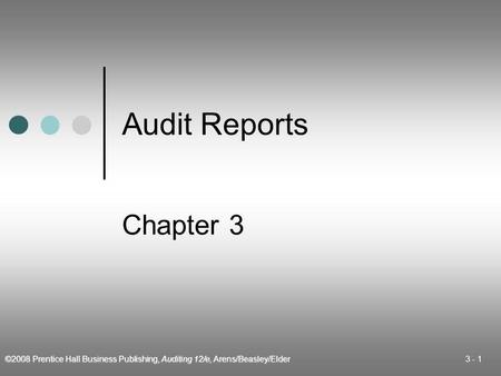 Audit Reports Chapter 3.