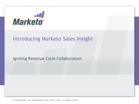 Introducing Marketo Sales Insight