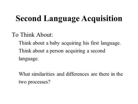 presentation second language learning