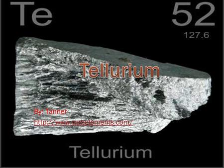 By: Tanner  A silvery-white structure Is Semi-metallic Has a melting point of 449.5 C Has a boiling point of 988 C.