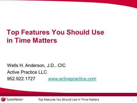 Top Features You Should Use in Time Matters
