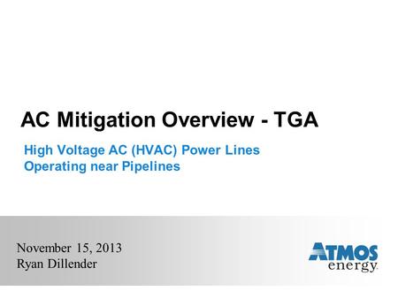 AC Mitigation Overview - TGA