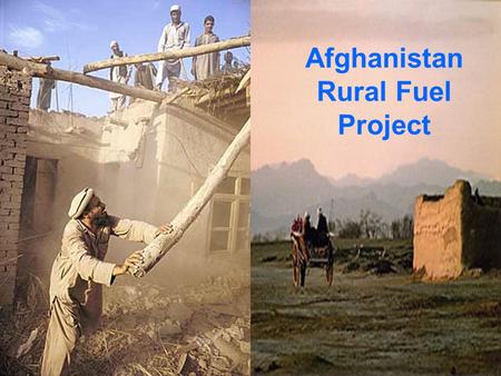 Afghanistan Rural Fuel Project. With the Multi Functional Rural Fuel Platform M.F.R.F.P. Clean Water Renewable Diesel Rural Electricity Energizing Afghan.