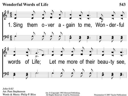 1-1 Wonderful Words of Life Wonderful Words of Life543.