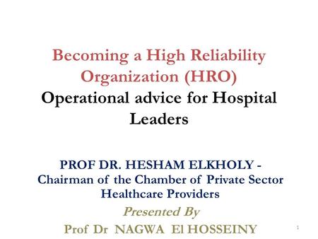 Prof Dr NAGWA El HOSSEINY