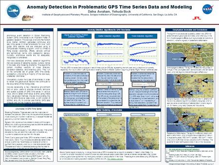 Anomaly Detection in Problematic GPS Time Series Data and Modeling Dafna Avraham, Yehuda Bock Institute of Geophysics and Planetary Physics, Scripps Institution.