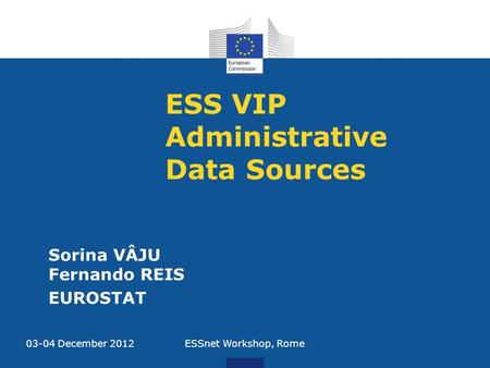 ESS VIP Administrative Data Sources