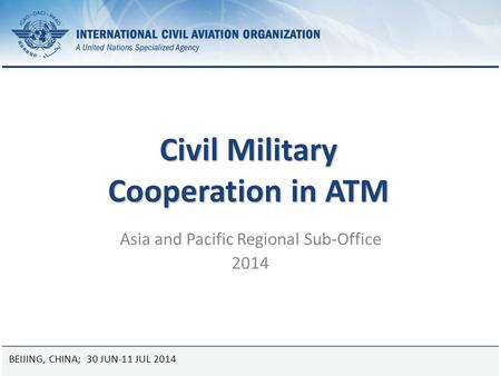 Civil Military Cooperation in ATM