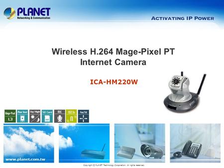 Wireless H.264 Mage-Pixel PT Internet Camera
